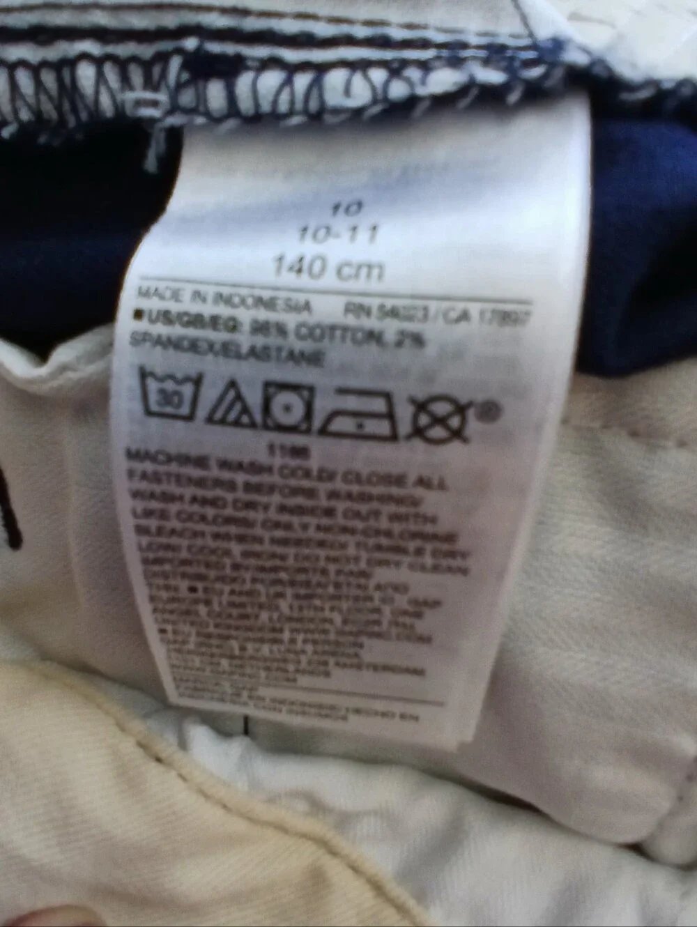 GAP Kids Navy Blue Casual Chino Pants